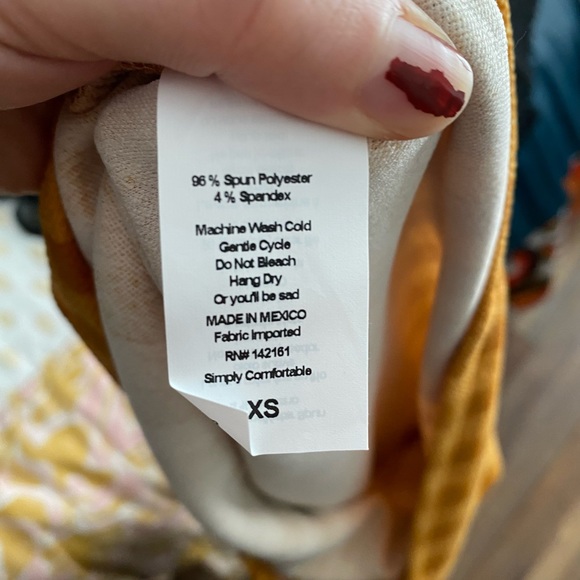 LuLaRoe Mustard Yellow Gingham Skirt - Picture 4 of 4